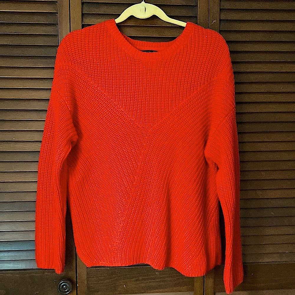 Red Rachel Zoe Drop Sleeve Sweater - Size L
